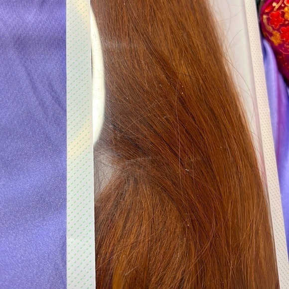 Dark Auburn Lush Hair Extensions 20” Quad Weft One Piece 100% Remy Human Hair - Picture 2 of 6